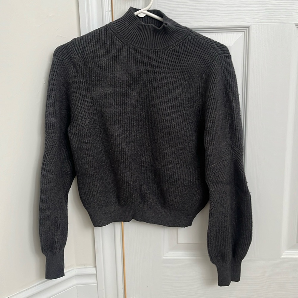 Zara Heather Gray mockneck sweater